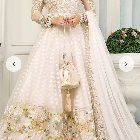 cream floral embroidered dress Cream Floral Embroidered Chiffon Mini Dress main image 1